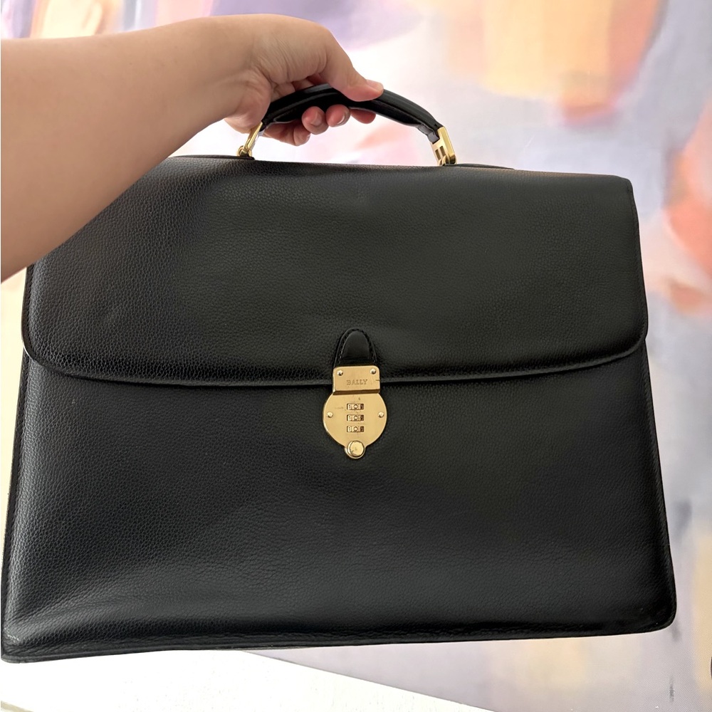Bally work bag business briefcase laptop portfolio